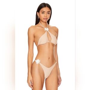 REVOLVE "Lovers & Friends Margaret Cross Front Halter 2 PC Bikini," size XS/XXS